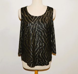 Black and Gold Stretched Top